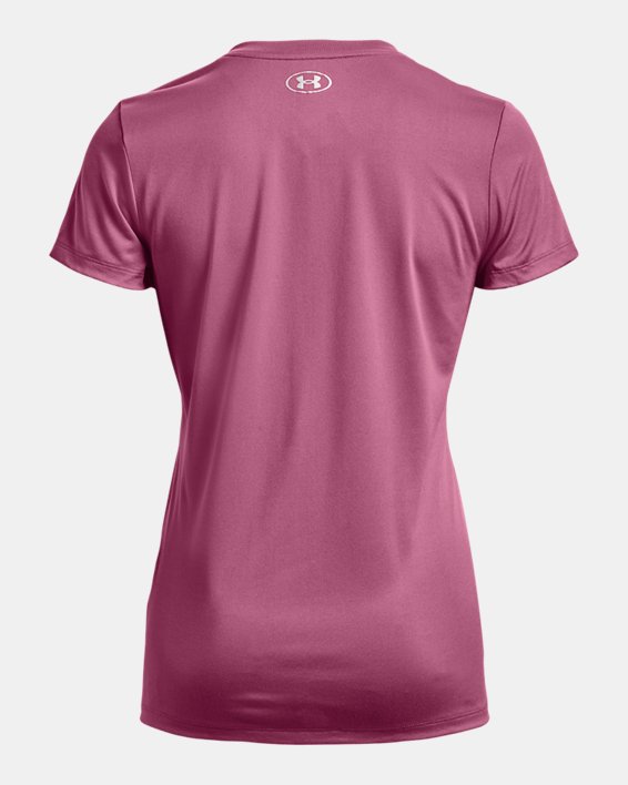 UA Tech™ Crest Kurzarm-Oberteil für Damen, Pink, pdpMainDesktop image number 5